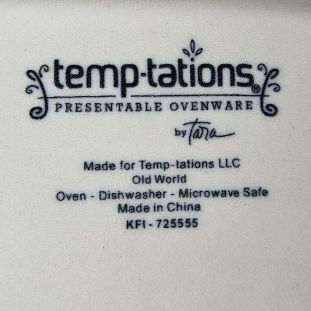 Temp-tations by Tara Old World Cranberry Red Oval Serving Platter 13" - Picture 2 of 6